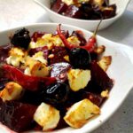 gebackener schafskaese und rote Beete